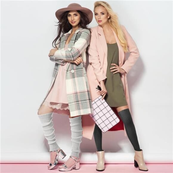 2 Leg Warmers for Women - Leg Warmers 80s Ribbed Knitted Long Socks - Picture 2 of 7